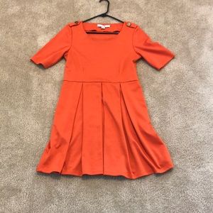 Orange skater dress